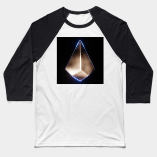 Bright Glowing Metallic Arrowhead Design Baseball T-Shirt